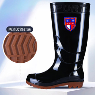 Giày Đi Mưa Nam  Đế Dày Gân Chống Trơn Trượt Và Chống Mài Mòn Giày Đi Nước Ủng Đi Mưa Và Giày Cao Su