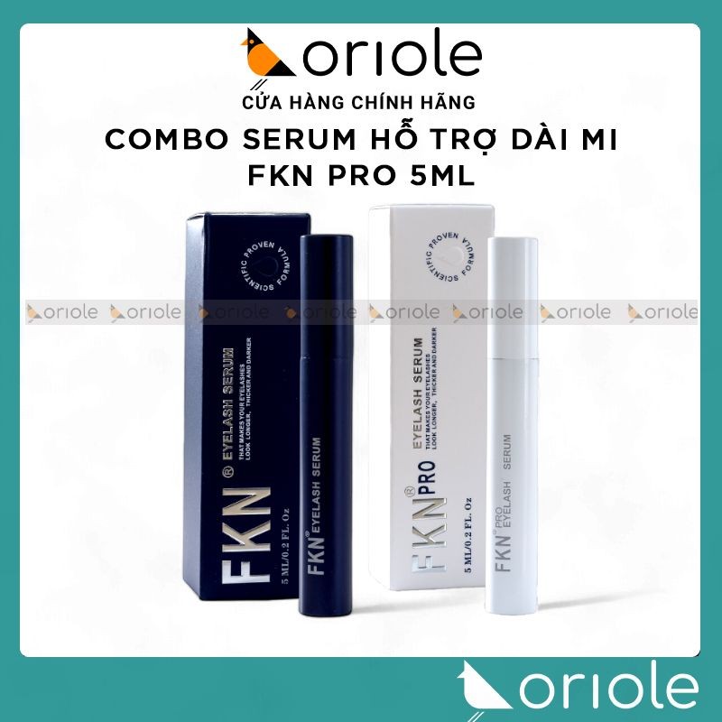Combo Serum Dưỡng Dài Mi FKN Pro Ban Ngày Và Ban Đêm Eyelash Serum 5ml Chính Hãng - Combo Giúp Mi Dà