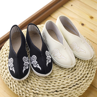 Giày Hán phục thời thượng Giày thêu hoa phong cách cổ rồng phong cách Trung Quốc phong cách dân tộc Giày thủ công giày vải truyền thống đế mềm Bắc Kinh cũ