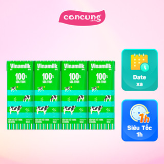 Sữa tươi tiệt trùng có đường Vinamilk 180ml - Lốc 4 hộp