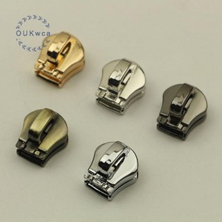Oukwca 10 Cái 5 # Kim Loại Dây Kéo Thanh Trượt Khóa Zip Túi Hành Lý DIY May Phần Cứng Sửa Chữa Bộ Phụ Kiện Mới