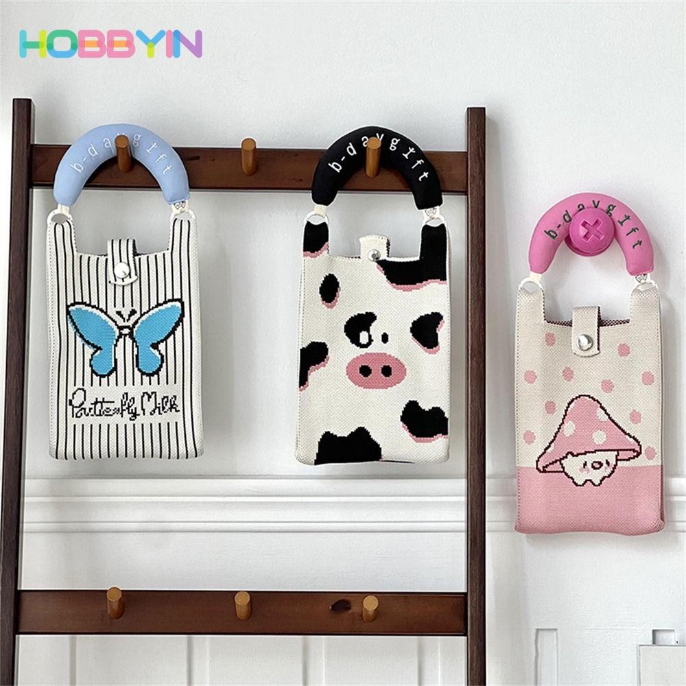 Dây đeo cổ tay, Thắt lưng túi Cotton thêu chữ, Dây đeo túi xách dệt kim thay thế cho nữ bé gái