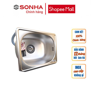 Chậu Rửa Chén Bát SƠN HÀ 1H447S, 1 Hố, INOX Không Gỉ - ELINK LIGHTING
