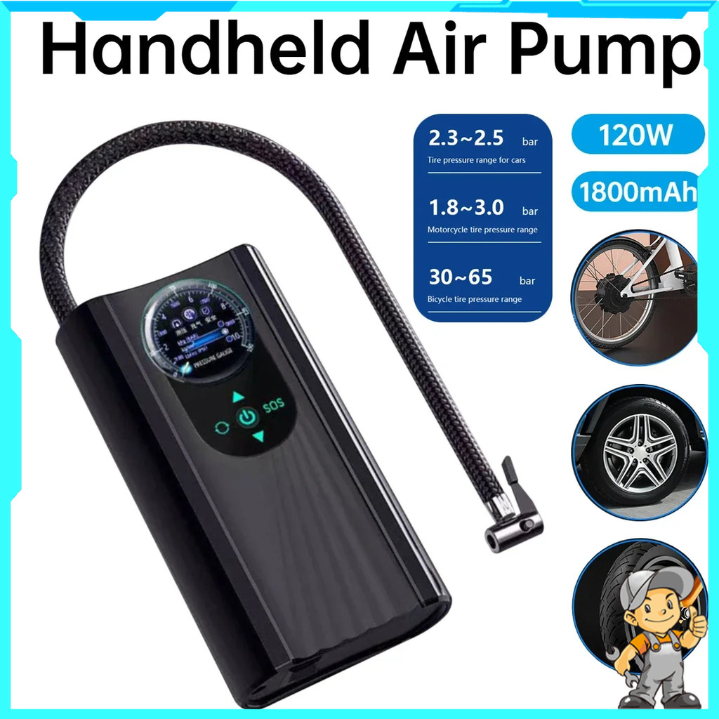 JIAYILIN Máy bơm lốp ô tô, Máy nén khí 120W 12V Máy bơm lốp ô tô tự động 150PSI Điện thông minh kỹ thuật số bơm hơi