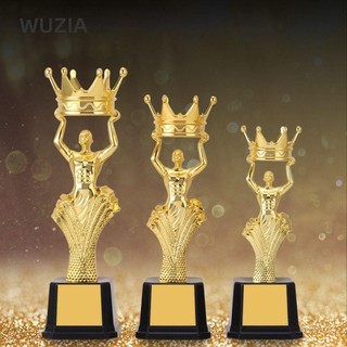 WUZIA Cúp giải thưởng , Cốc thưởng nhựa vàng, Cung cấp phần thưởng trường học Vương miện bóng đá chất lượng cao Tượng vàng nhỏ Mẫu giáo Quà tặng trẻ em