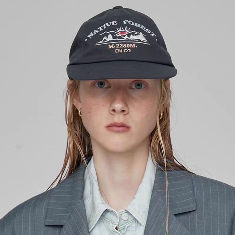 Thêu Chữ Cái Flat Eaves Cap Nam Nữ Thể Hiện Mềm Top Che Nắng Retro Rửa Mũ Bóng Chày