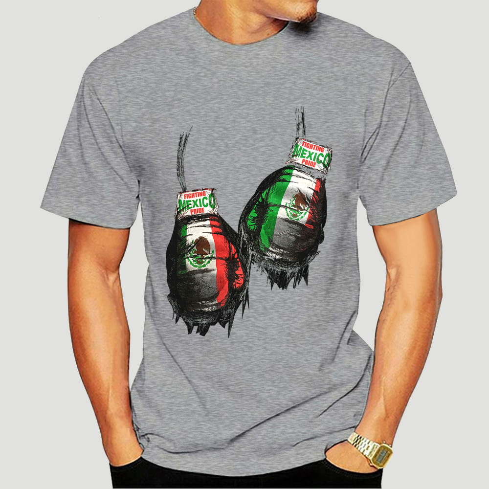 Mexico Áo Sơ Mi Quyền Anh Cờ Mexico Găng Tay Đấm Bốc Cotton Cổ Tròn Tay Ngắn Áo Mexico Niềm Tự Hào K