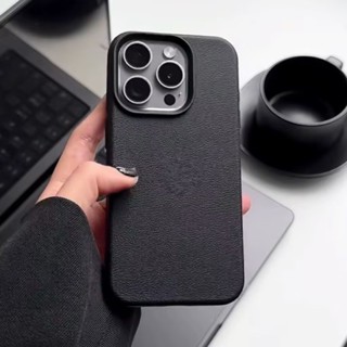 Ốp Lưng iPhone xịn Màu đặc Cao Cấp Litchi họa tiết nhám chống bẩn vỏ bảo vệ Ốp điện thoại đen Silicon mềm Gourde Cho iPhone 16 15 14 12 13 11 Pro Max IP 7 8 Plus Iphon X XS XR XsMax