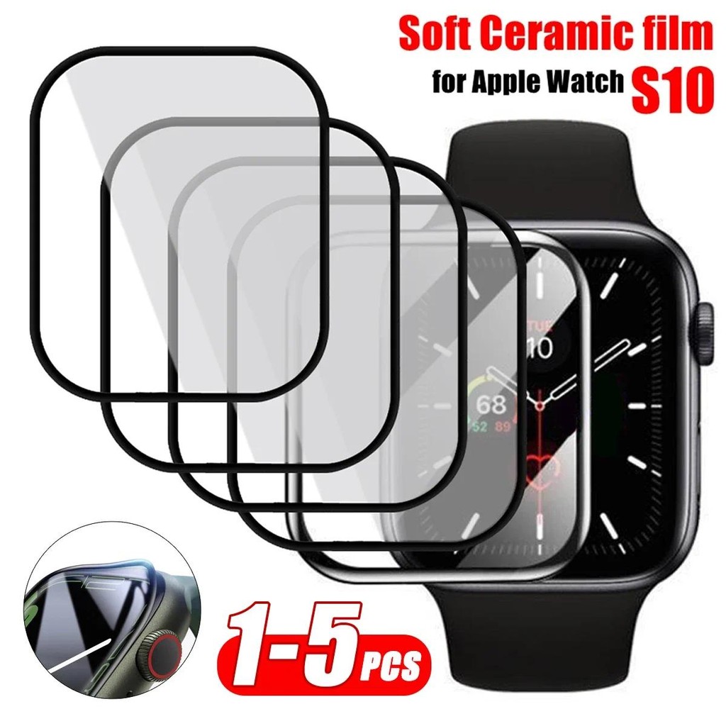 3 Mềm TPU Hydrogel HD Trong Suốt Bảo Vệ Màn Hình Cho Apple Watch Series 10 46MM 42MM Phụ Kiện Phim C