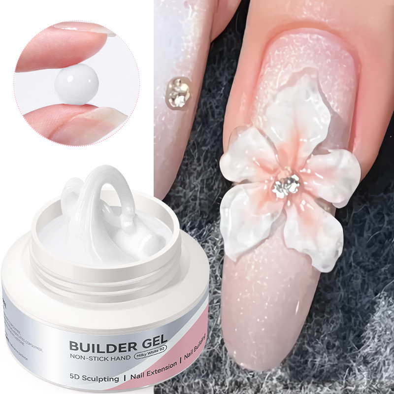 【Local】BORN PRETTY 60g Không Dính Nhanh Nối Dài Móng Tay Gel Trong Suốt Milky White 3D Khắc Đúc Keo Ngâm Tắt Xây Dựng UV Gel Vernis | BigBuy360 - bigbuy360.vn