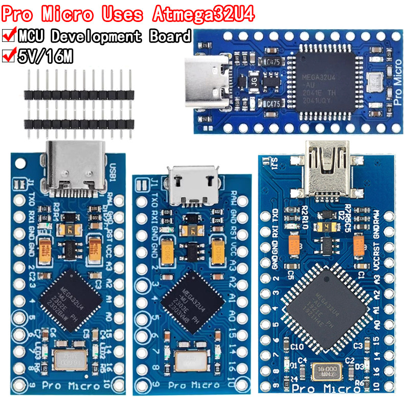 Pro Micro ATmega32U4 5V 16 MHz Chip Chính Hãng Thay Thế ATmega328 Cho Arduino Pro Mini Với 2 Hàng Pi