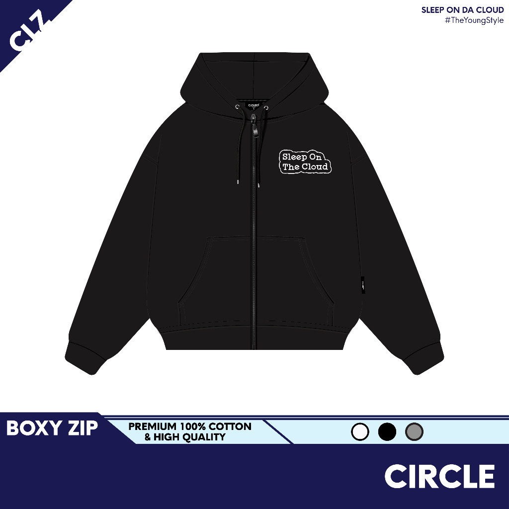 CHÍNH HÃNG Áo hoodie zip boxy nam local brand Cloudzy hoodie nỉ bông nữ unisex form rộng bigsize HD 