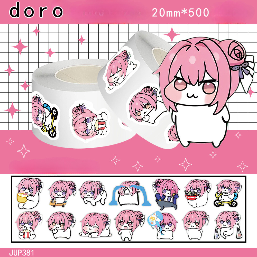 500 Cái / Cuộn Nikke Doro Búp Bê Nữ Thần Chiến Thắng Dán Doro DIY Dán Thêu Sò Điện Thoại Hành Lý Ván