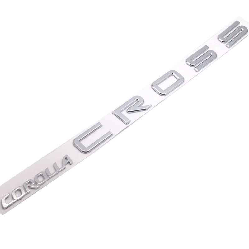 Chữ nổi corolla CROSS  dán cốp hậu cho TOYOTA COROLLA CROSS màu bạc