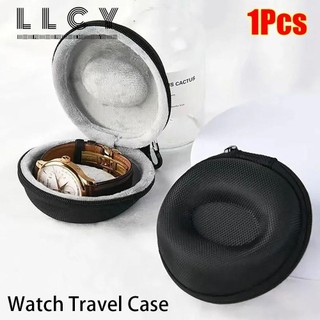 LLCY 1 Chiếc Đồng Hồ Du Lịch, Hộp Đựng Đồng Hồ Chống Thấm Nước Đa Năng, Hộp Đựng Đồng Hồ Bền Màu Đen Di Động Túi EVA Cho Đồng Hồ Thông Minh Hộp Đựng Dây Kéo