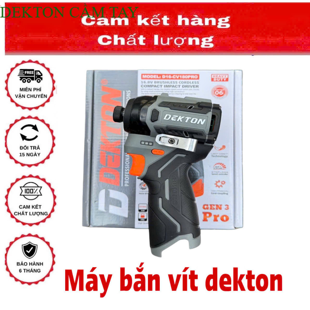 D16-CV180PRO  / CHUYÊN VÍT BÚA GEN 3 PRO 16.8V PiN Chọt DEKTON……. DEKTON CẦM TAY