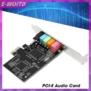 E-woitd PCI-E 5.1 Card âm thanh Máy tính PCIE 5.1 Kênh Âm thanh 3D 6 kênh Trò chơi 3D Âm nhạc Thẻ âm thanh kỹ thuật số PCI Express 5.1 CH 24Bit HNVN