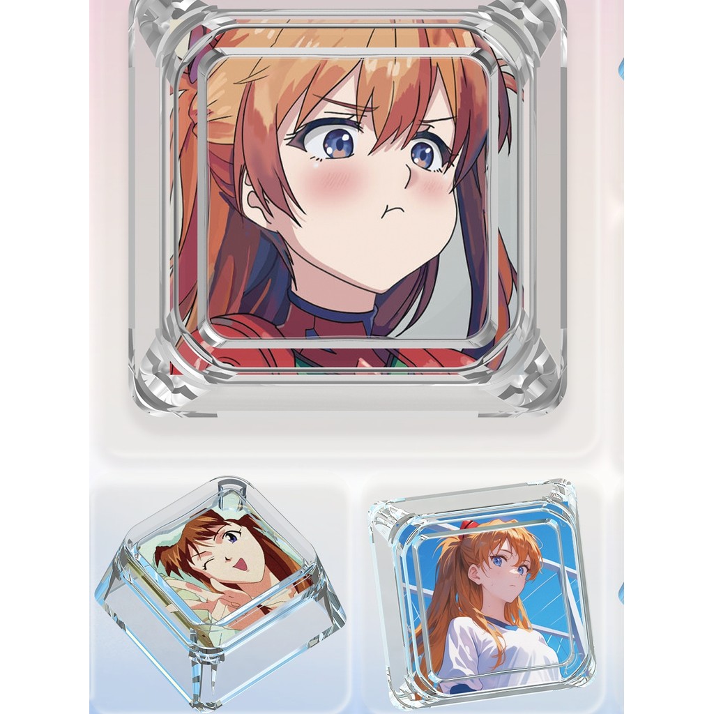 Chìa khóa tàu sân bay phổ biến EVA Asuka Bàn phím cơ trục chéo wooting Keycap Đơn trong suốt Keycap