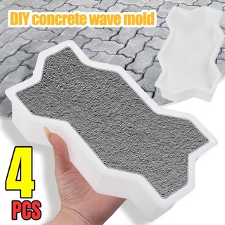 Khuôn bê tông di động kháng - Khuôn gạch có thể tái sử dụng - Khuôn gạch lát ba gợn siêu thực tế để nạo vét bãi cỏ​
