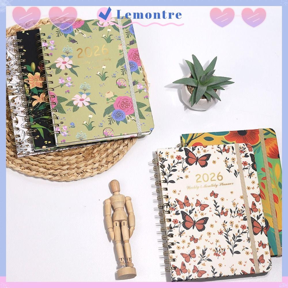 LEMONTRE 2026 Planner, Lịch chương trình nghị sự A5 2026, Tab hàng tháng hàng tuần và hàng tháng Jan