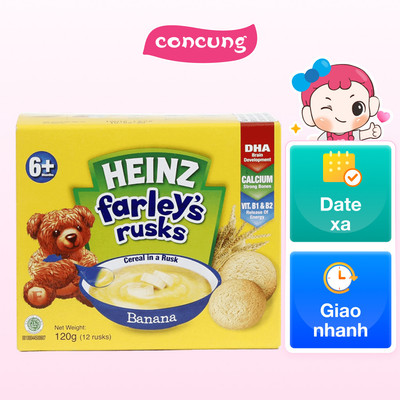 Bánh Qui Dành Cho Trẻ Em Heinz Farley Vị Chuối 120g