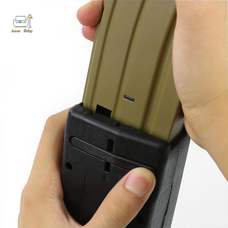 [Onw] Thiết bị Mới Vận hành bằng tay Máy xúc lật tốc độ Paintball M4 Quick Loader Magazine Pouch Phụ
