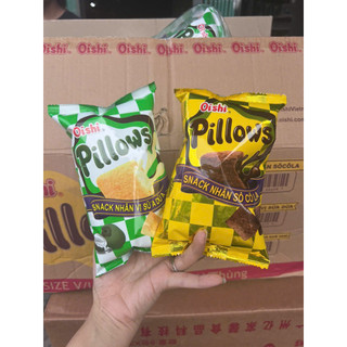  Sỉ cả thùng Snack nhân Pillows Oishi 60gói 42g với nhiều vị sô cô la,sữa dừa khoai môn thơm ngon hấp dẫn 