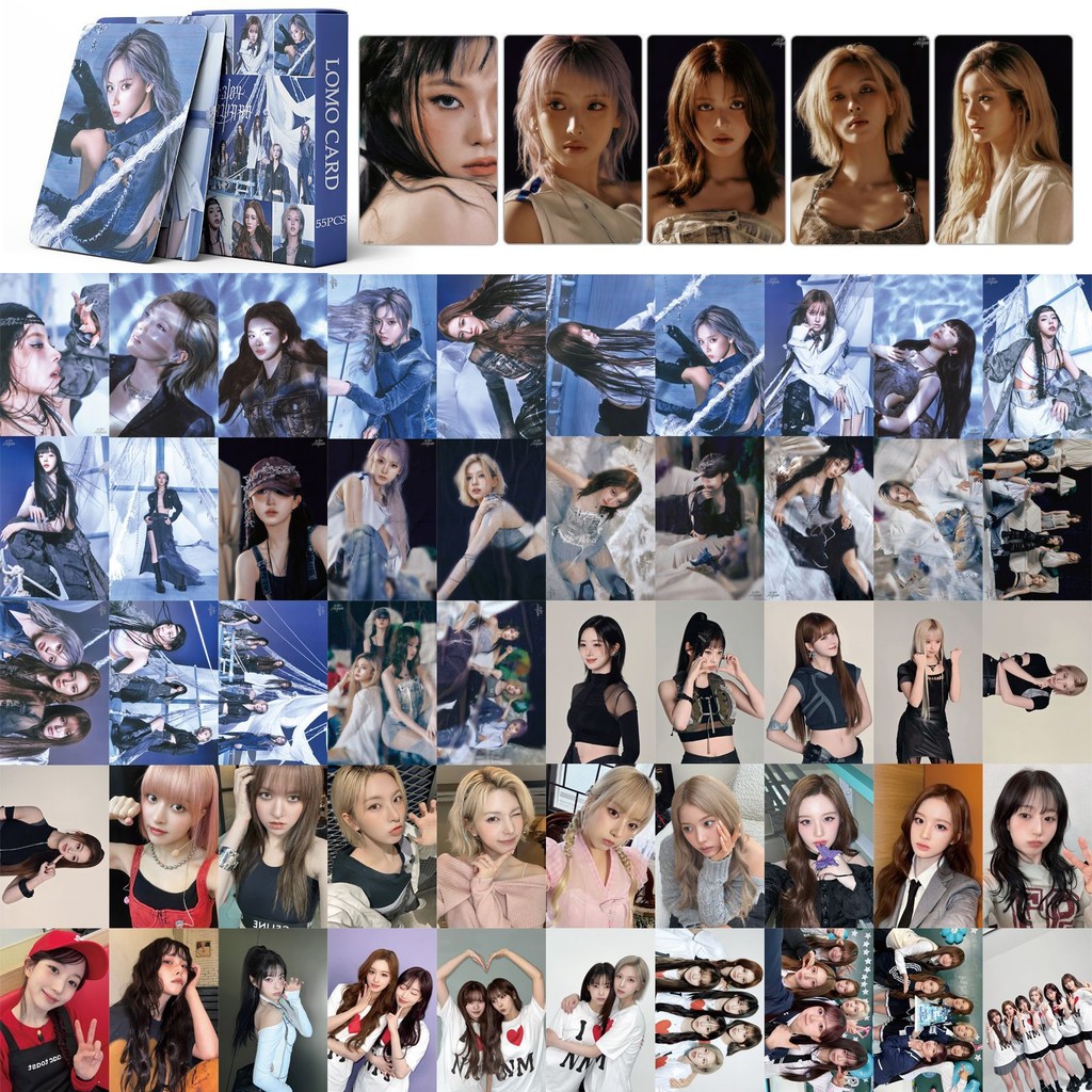 55 Cái / hộp NMIXX Fe3O4: STICK OUT Photocards Breaker A Midsummer NMIXX 's Dream Lomo Cards LILY HA