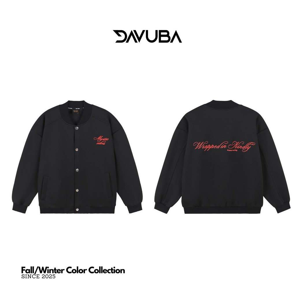 [DAVUBA] [DEAL mở bán] Áo Khoác Bomber Mystic Vibes Nỉ 2 Da Nam Nữ Dài Tay SM158 | BigBuy360 - bigbuy360.vn