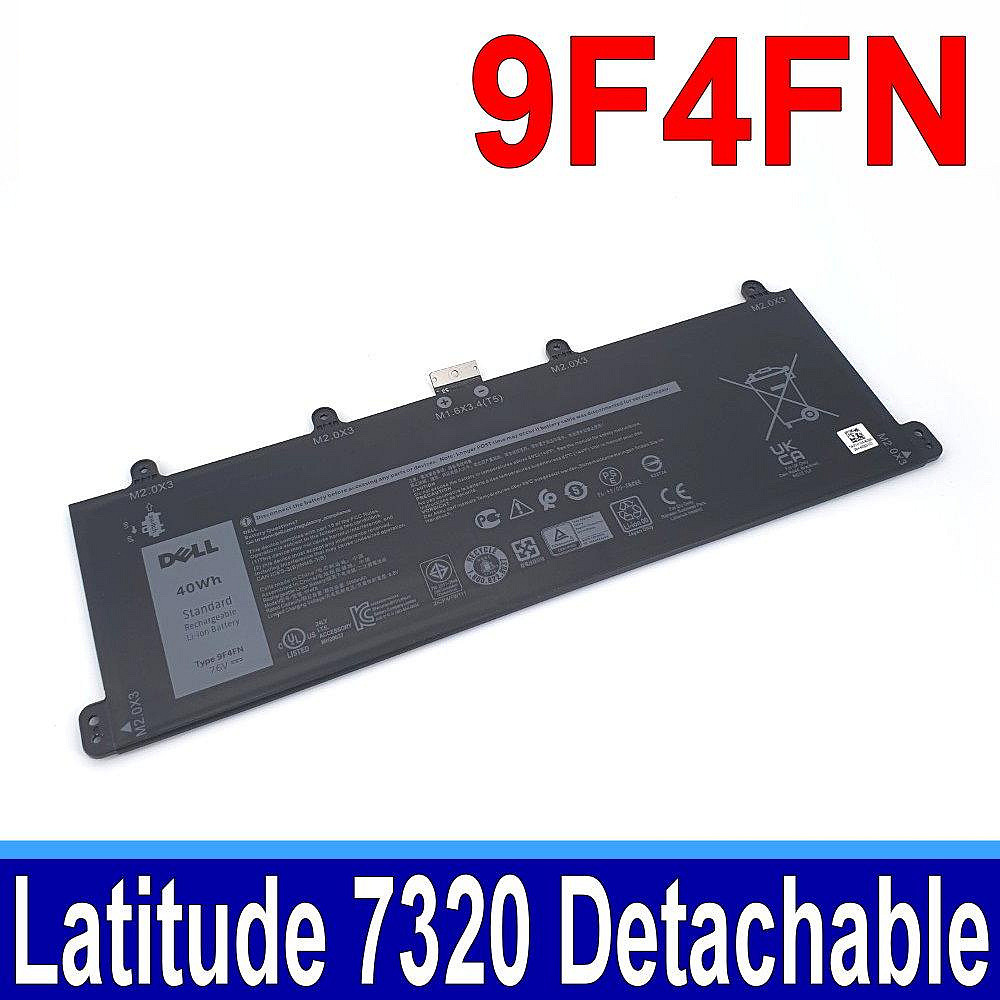 Pin ZIN Dell Latitude 7320 Detachable 40WH TYPE 9F4FN 7.6V 2VKW9