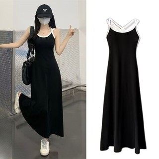 Váy 2 Dây Dáng Dài Chun Lưng Phong Cách Đi Biển Váy Kỳ Nghỉ
