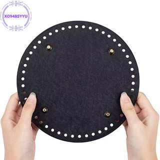 Xo94bsyyu 12cm túi da đáy tròn da pu cho túi dệt kim diy handmade móc đáy cho túi phụ kiện vn