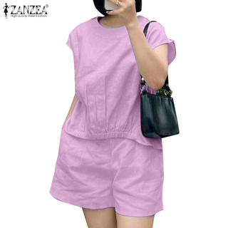Zanzea Nữ Hàn Quốc Tay Ngắn Co Giãn Thông Thường Túi Slash