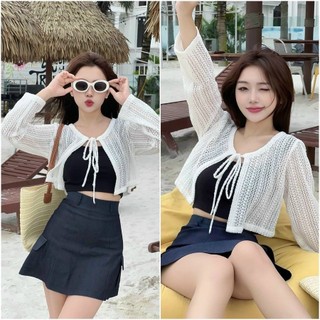 SÉT 3 MÓN VÁY JEAN TÚI HỘP ÁO TRONG TĂM LẠNH KHOÁC NGOÀI REN Y HÌNH( CHÂN VÁY SAU LƯNG THUN CÓ DÂY KÉO CÓ LÓT) - Như Ý