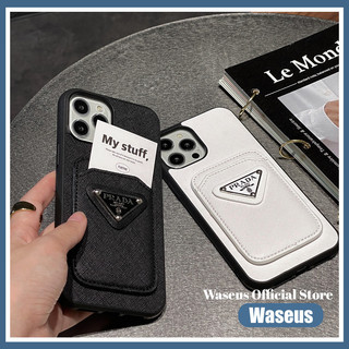 Ốp Da Cao Cấp Có Đựng Thẻ Cho iPhone 15 Pro Max 15 Plus 14 Pro 13 ProMax 12 Pro Max 14 Plus 11 Pro XR XS Max X Vỏ Điện Thoại Cứng Sang Trọng