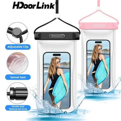 Hdoorlink Chống Thấm Nước Túi Điện Thoại IPX8 Ốp Lưng Điện Thoại Bơi Đi Biển Lặn Túi Điện Thoại Bơi Phụ Kiện Cho Điện Thoại Dưới 7.2 Inch