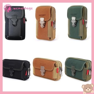 ✿ Wb ✿ Túi đeo thắt lưng bằng da PU đa chức năng Ví điện thoại di động thông thường Túi nam