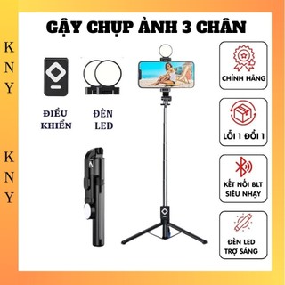 Gậy chụp ảnh 3 chân B11S thế hệ mới, có đèn led , Gậy selfie chụp hình, tự sướng,bluetooth điều khiển từ xa KNY