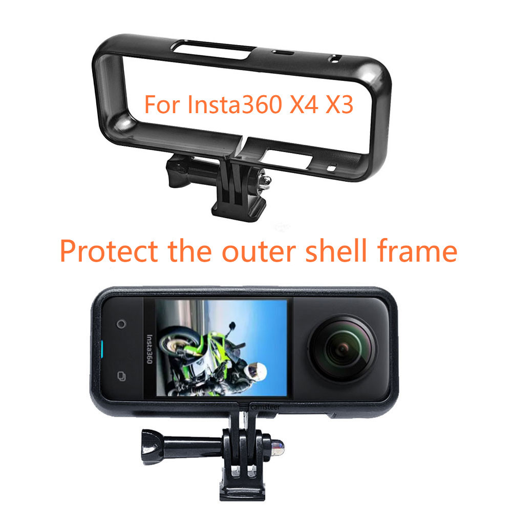 Dành Cho Insta360 X4 X3 Lỗ Chính Xác Toàn Bộ Lồng Bảo Vệ Camera Vỏ Khung Cho Insta360 X3 X4 Máy Ảnh 