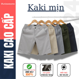 Quần đùi nam vải kaki chất liệu mềm mại, quần short kaki nam phong cách hàn quốc