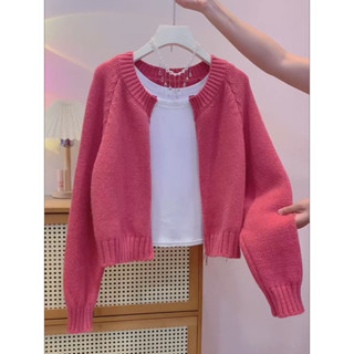  Mùa Xuân 2025 Phong Cách Mới Phiên Bản Hàn Quốc Áo Len Nữ Siêu Đẹp Cổ Tròn Mâm Mâm Mâm Mâm Mâm Mâm Mâm Xỏ Dây Kéo Dệt Kim Áo Khoác Hợp Thời Trang 