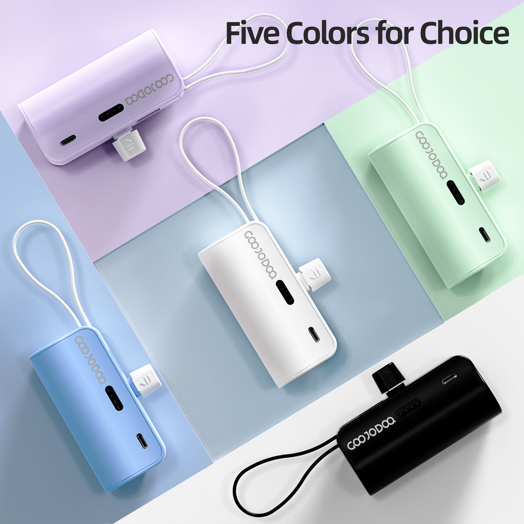 sạc dự phòng mini GOOJODOQ 2024, Pin dự phòng không dây di động có phích cắm Type-C và Lightning | BigBuy360 - bigbuy360.vn