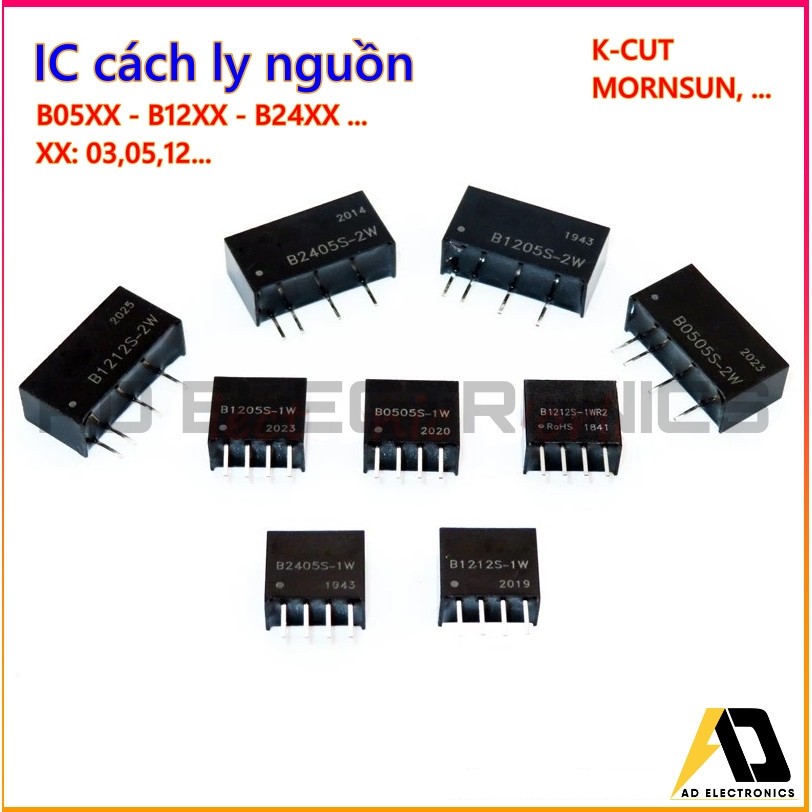 Module mạch cách ly nguồn - IC cách ly nguồn B0503S B0505S B1203S B1205S B1212S B2405S- 1W/2W - B241