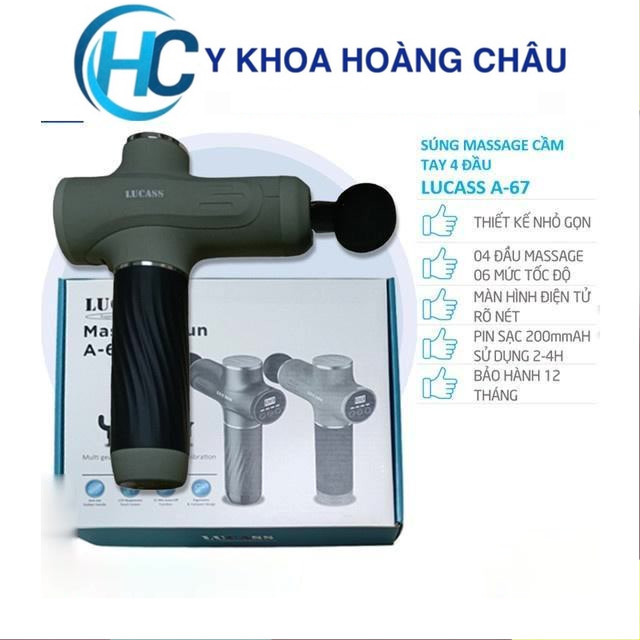 Súng Massage Cầm Tay Lucass Massage Gun A-67 (A67) | Công Nghệ Mỹ