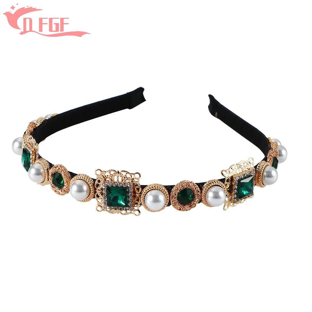 DFGF Băng Đô Cài Tóc Đính Đá Lấp Lánh Dành Cho Cô Dâu