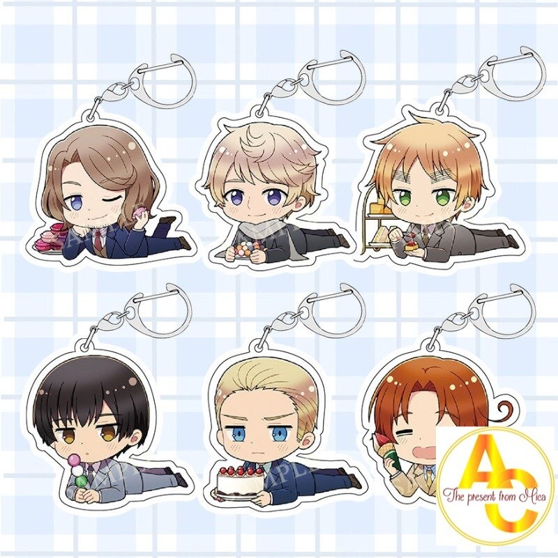 Móc khoá Anime Manga Axis Powers Hetalia Anime Manga Nhật Bản Phụ Kiện Trang Trí Túi xách Balo chibi