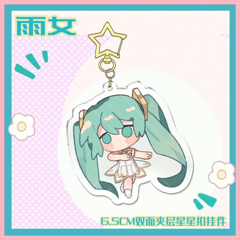 Móc Khóa Hatsune Miku Kagamine Rin Kagamine Len Megurine Luka Hatsune Miku Fan Hàng Hóa Huy Hiệu Tha