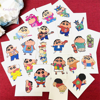 K2nightfee 22 Tờ / bộ Crayon Shin-chan Hoạt Hình Hình Dán Hình Xăm Dễ Thương Chống Thấm Nước Lasg Nam Hình Xăm Dán Hip-hop Nữ Nhãn Dán VN