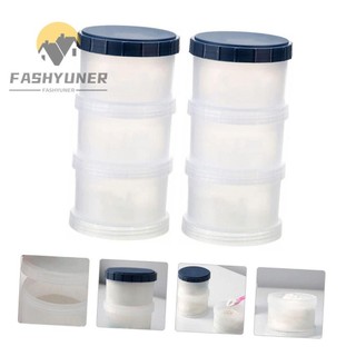 Hộp sữa bột FASHYUNER, Hộp đựng bột sữa thực phẩm hoạt hình, Bột sữa trong suốt nóng mang theo 1-5 lớp Máy phân phối bột sữa tùy chọn cho bột sữa