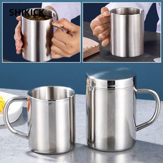 Shikick 1 Cái Cốc Inox, Cốc Giữ Nhiệt 200 / 300 / 400ML Hai Lớp, Chống bỏng Di Động Bền Đẹp Có Nắp Cốc Cách Nhiệt